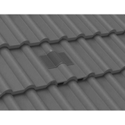 An image of a Timloc Double Roman roof tile vent on a roof to show the finish in Grey