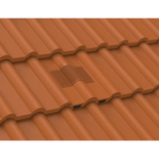 An image of Manthorpe Double Roman Tile Vent in Terracotta on a roof to show the finish.
