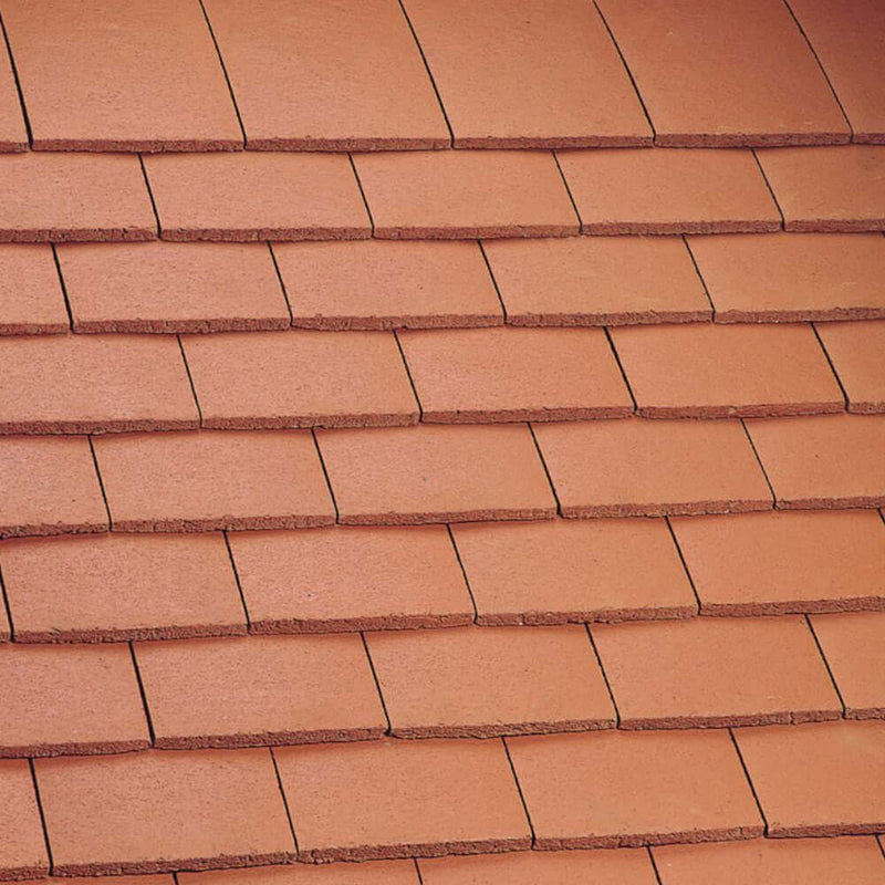 An image of Marley Concrete Plain Tiles in Mosborough Red.