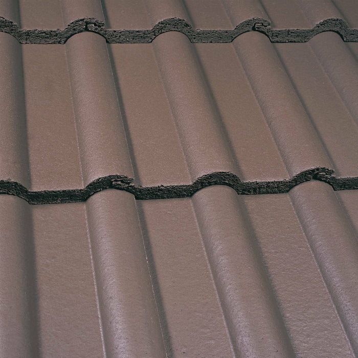 An image of Marley Double Roman Interlocking Tiles in Smooth Brown