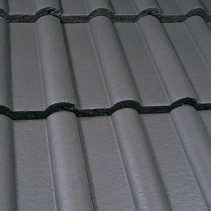 An image of Marley Double Roman Interlocking Tiles in Smooth Grey