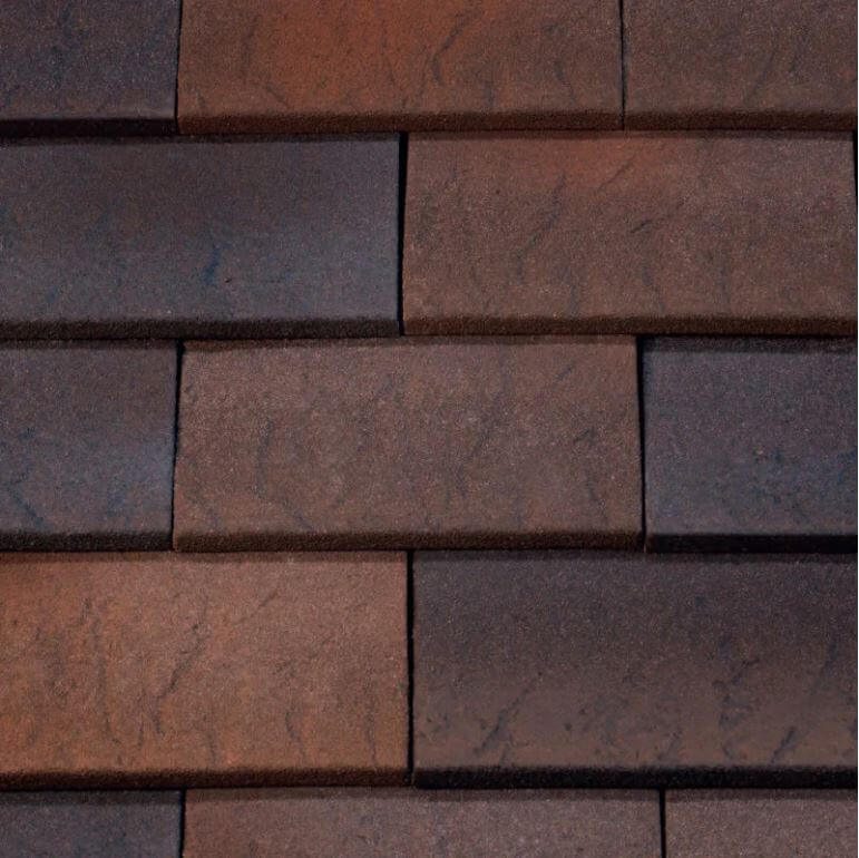 An image of Marley Hawkins Plain Clay Tiles In Fired Sienna.