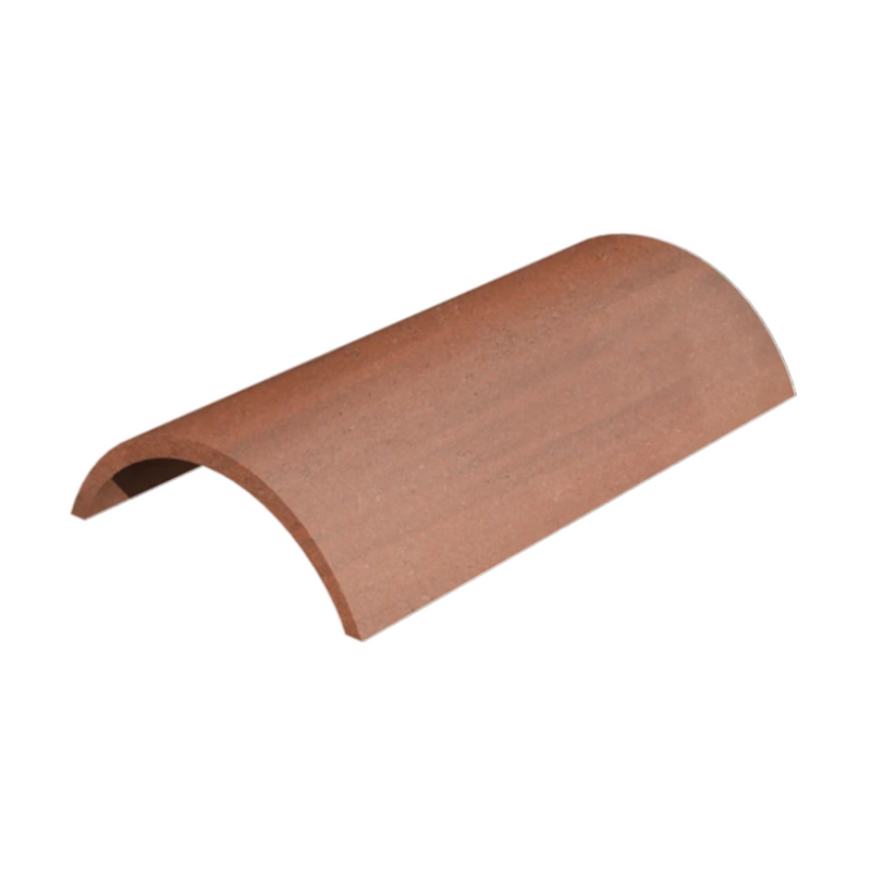 An image showing a Marley Modern Segmental Ridge Tile in Old English Dark Red