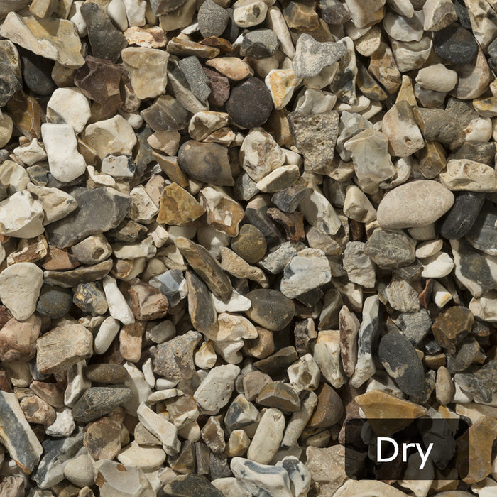An image showing Moonstone Stone Aggregate Gravel when they are dry.