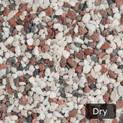 An aggregate image of Multi Mix gravel stones when Dry