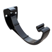An image showing a Black Freefoam Freeflow 112mm Half Round Gutter Bracket.