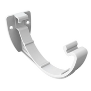 An image showing a White Freefoam Freeflow 112mm Half Round Gutter Bracket.