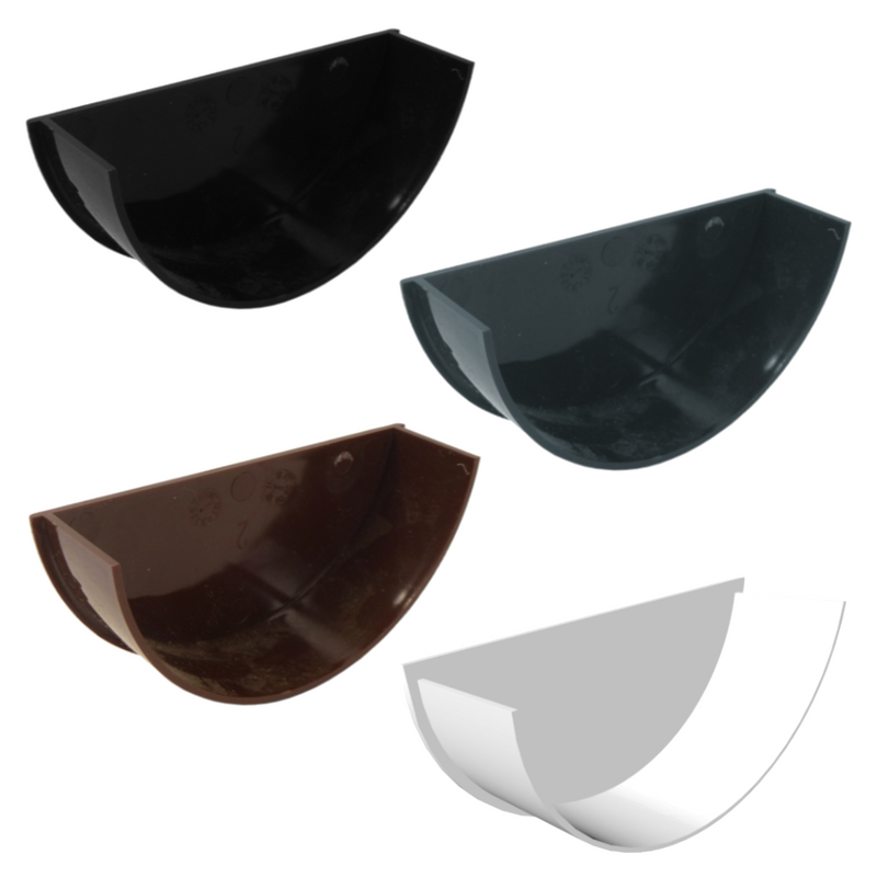An image of the colours for Freefoam Freeflow 112mm Half Round Gutter Internal Stop End by NBP 