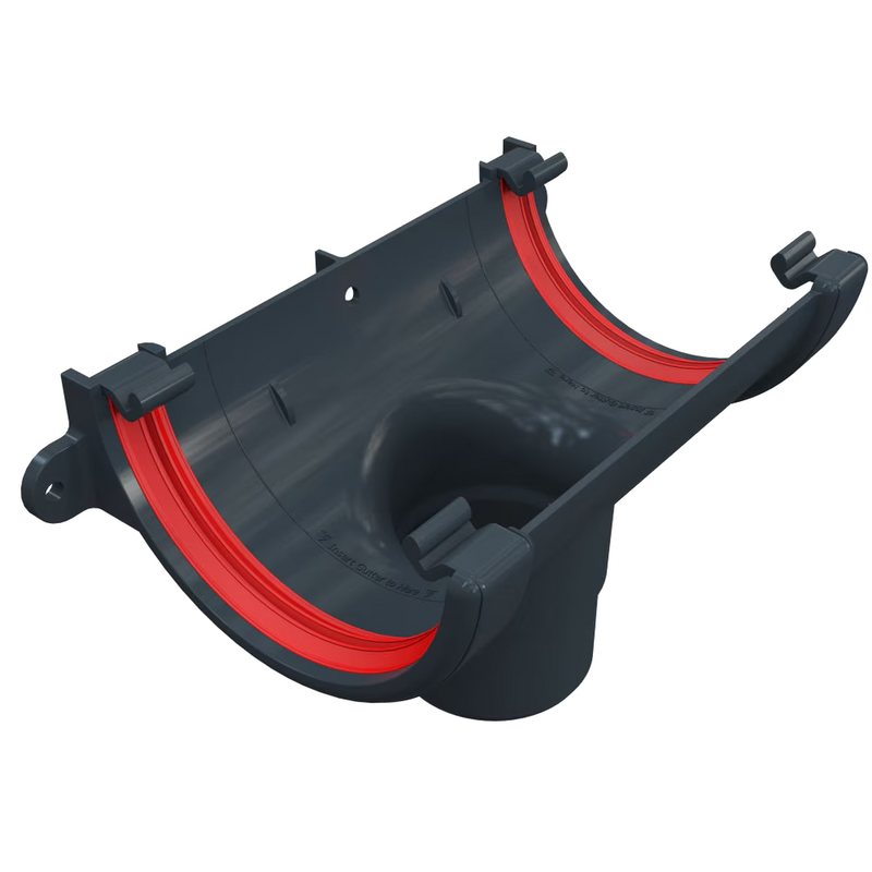 Freeflow Half Round Style 112mm Plastic Running Outlet