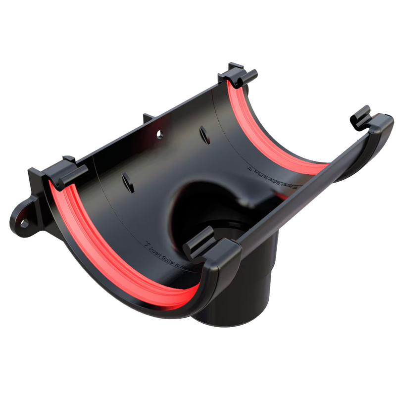 Freeflow Half Round Style 112mm Plastic Running Outlet