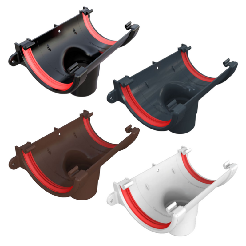 Freeflow Half Round Style 112mm Plastic Running Outlet