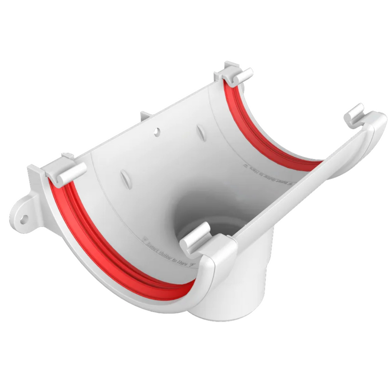 Freeflow Half Round Style 112mm Plastic Running Outlet
