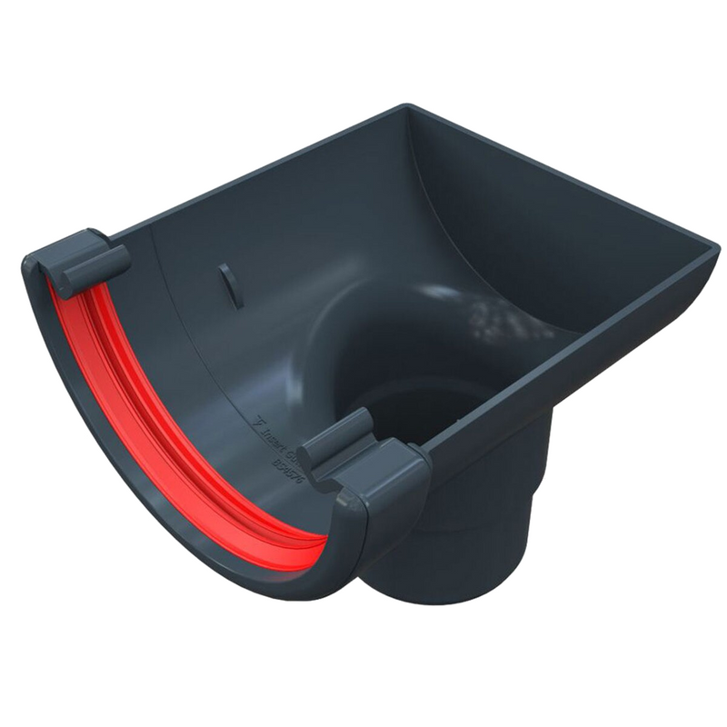 Freeflow Half Round Style 112mm Plastic Stopend Outlet