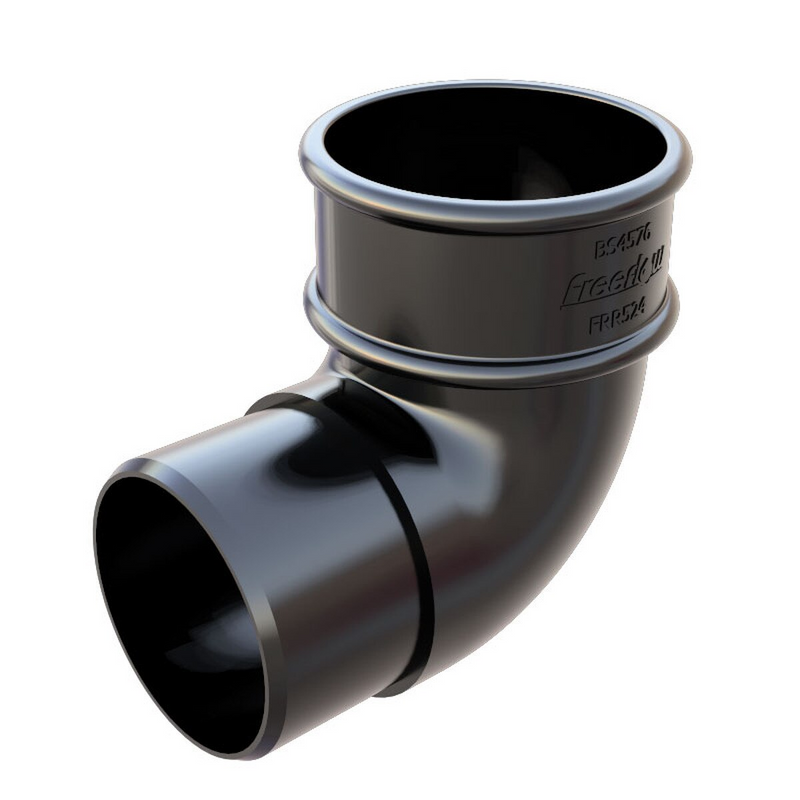Freeflow Round Style 68mm Plastic 90 Degree Offset Bend