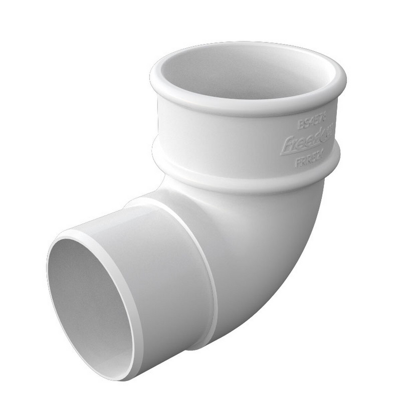 Freeflow Round Style 68mm Plastic 90 Degree Offset Bend