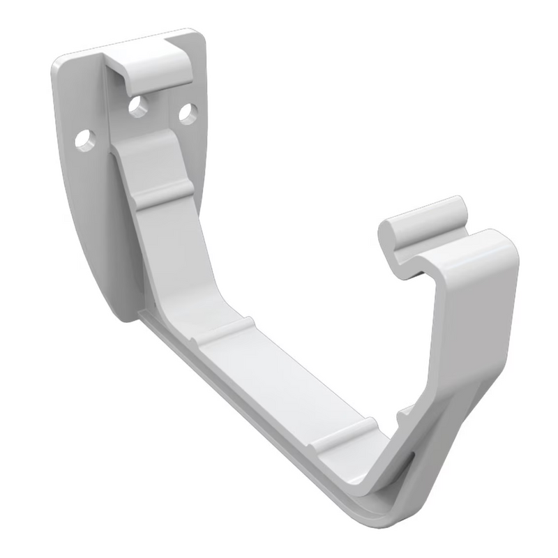 An image showing a White Freefoam Freeflow 114mm Square Gutter Bracket.