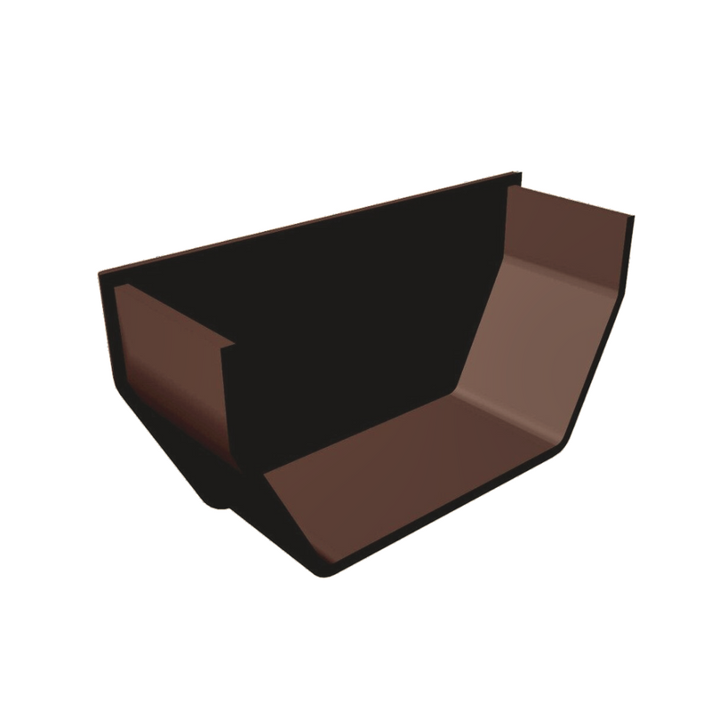 An image of a Brown Freefoam Freeflow 114mm Square Gutter Internal Stop End by NBP