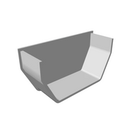 An image of a White Freefoam Freeflow 114mm Square Gutter Internal Stop End by NBP 