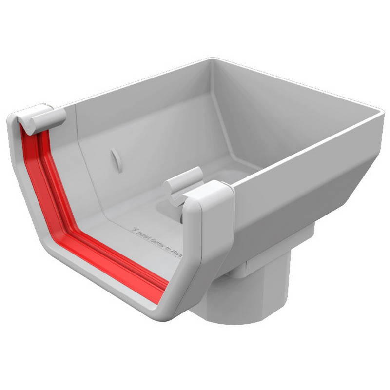 Freeflow Square Style 114mm Plastic Stopend Outlet