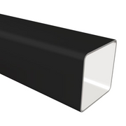 An image showing a Black Freefoam Freeflow 65mm square downpipe by NBP.