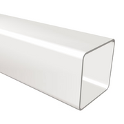 An image showing a White Freefoam Freeflow 65mm square downpipe by NBP.