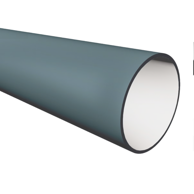 An image showing an Anthracite Grey Freefoam Freeflow 68mm round downpipe by NBP.