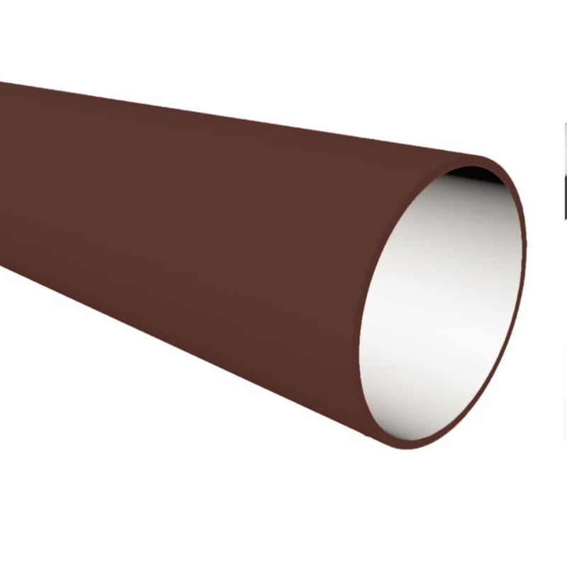 An image showing a Brown Freefoam Freeflow 68mm round downpipe by NBP.