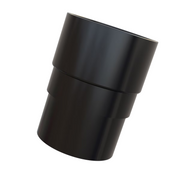 An image showing a Black Freefoam Freeflow 68mm round pipe socket by NBP.