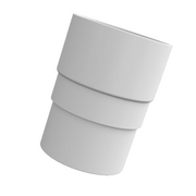 An image showing a White Freefoam Freeflow 68mm round pipe socket by NBP.