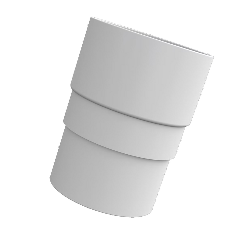 An image showing a White Freefoam Freeflow 68mm round pipe socket by NBP.