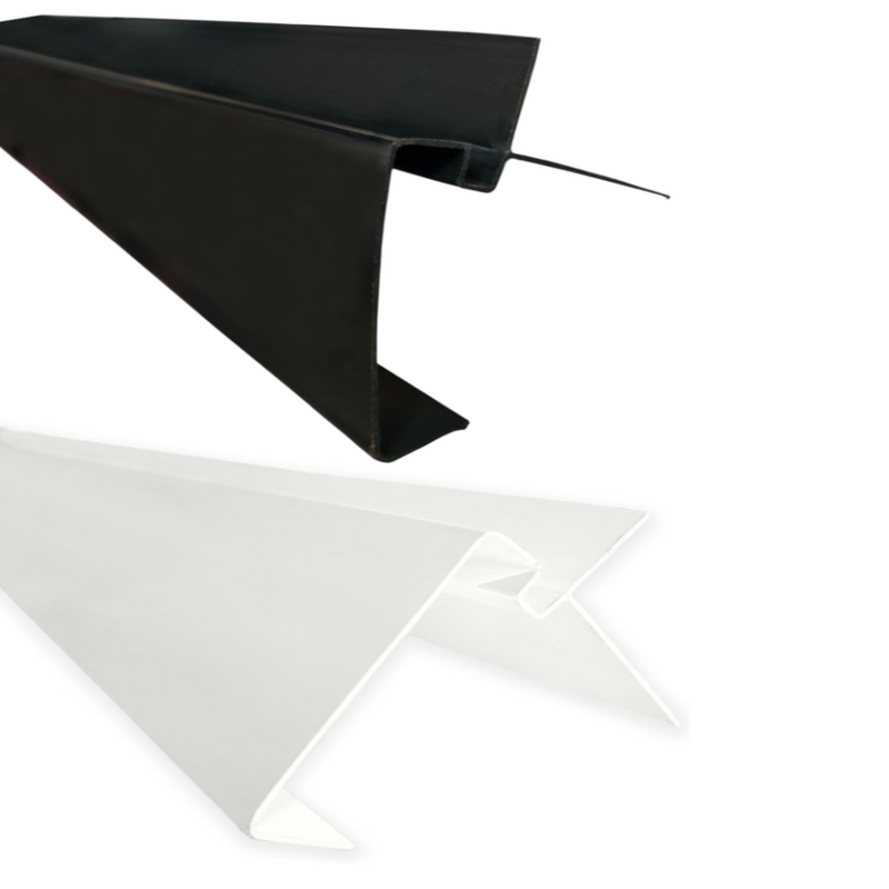 An image showing a Type D Continuous Dry Verge in Black or White in a 5m length by NBP