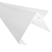 An image of a Type D Continuous Dry Verge strip in White in a 5m length by NBP. 