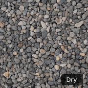 An image showing Ocean Blue Stone Aggregate Gravel when they are dry.