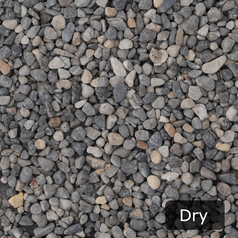 An image showing Ocean Blue Stone Aggregate Gravel when they are dry.