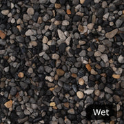 An image showing Ocean Blue Pebble Stone Aggregate Gravel when they are wet.