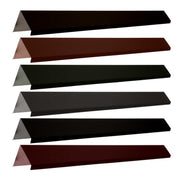An image of the different colours of Pantile 2000 Barge Flashing. They are Antique Red Charcoal, Mid Grey, Sage Green, Terracotta and Tudor Brown