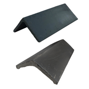 Plain angle concrete ridge tile with no collar, A Plain Angle (No Collar) Concrete Ridge Tile: 90 and also 110 degrees