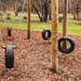 Image of Children's Play bard wood chippings.  They are brown tones and the image shows them laid out in a playground to show the effect