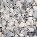 An image of Polar White garden Stones and what they look like when Wet