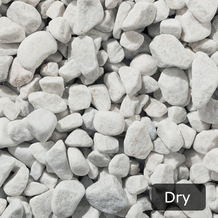 Polar White Pebbles, 20-40mm: 875kg Bulk Bag