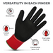 An image of Red Predator Atlantic Watersafe Latex Waterproof Gloves with features of how they made up