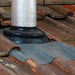 An image of a Flat / Standard Premium Flexible Lead Slate installed onto a roof and moulded around the existing tiles.