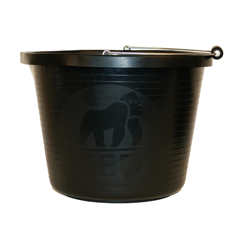 An image showing a Red Gorilla Rubber Builders Bucket Type B1 Super 3 in Black
