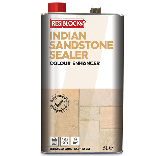 An image of Resiblock Indian Sandstone Sealer, Colour Enhancer in a 5L tin