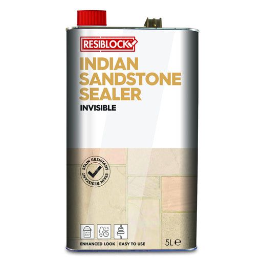 An image of Resiblock Indian Sandstone Sealer, Invisible in a 5L tin