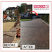 An image the before and after use of Resiblock Block Paving Sealer Superior Gloss 