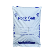 image of Brown Rock salt in a White bag against a white background