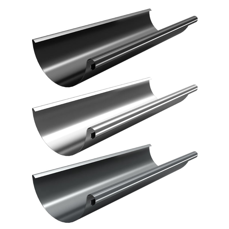 RoofArt Steel Half Round Gutter 3m - 125mm - JB