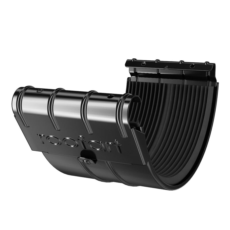 RoofArt Steel Half Round Gutter Joint Union Bracket with Rubber Seal - 125mm - BJ