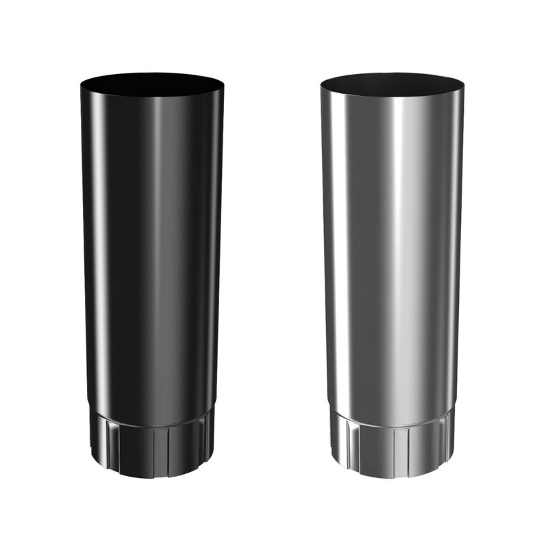RoofArt Steel 1.0m Long Intermediate Downpipe - 100mm - PB